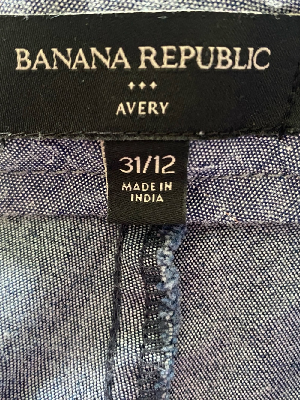 Banana Republic Avery Navy/Denim Dress Pants 31/12 - Picture 5 of 6
